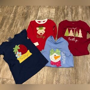 Caitlyn embroidered tops size 4-8 four piece bundle Euc